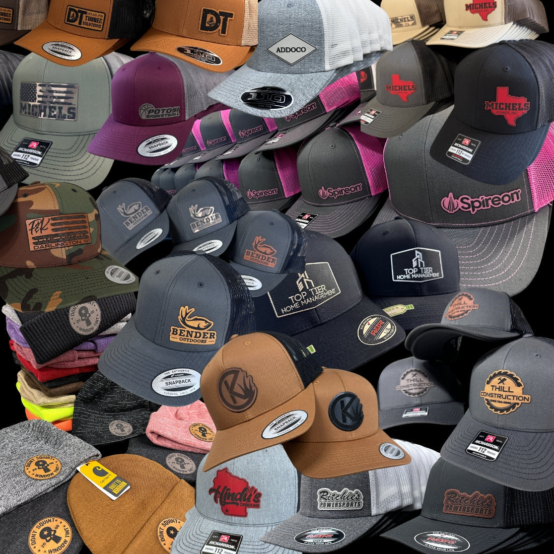 Leatherette Patch Custom Hats